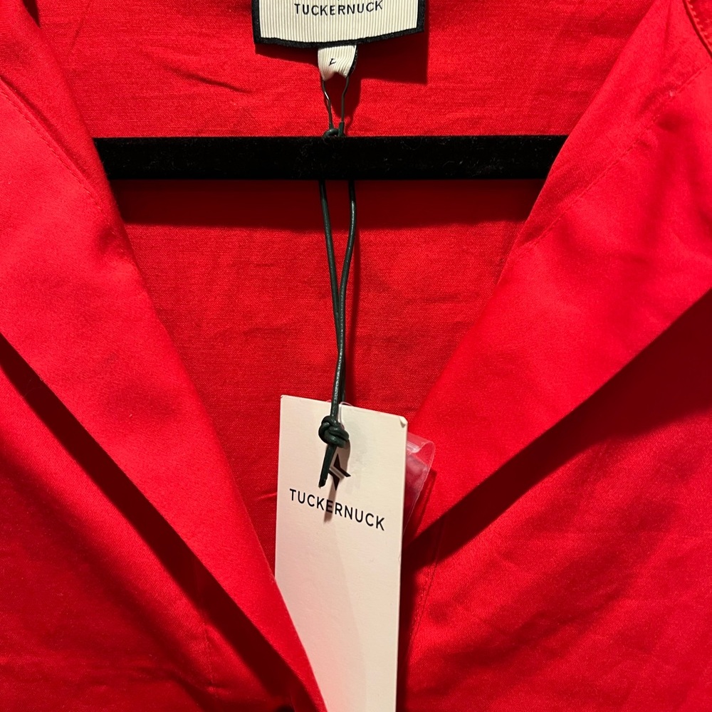 Tuckernuck Red Boxy Tunic with 3/4 Sleeves - Picture 4 of 4